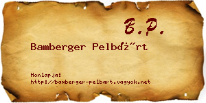 Bamberger Pelbárt névjegykártya